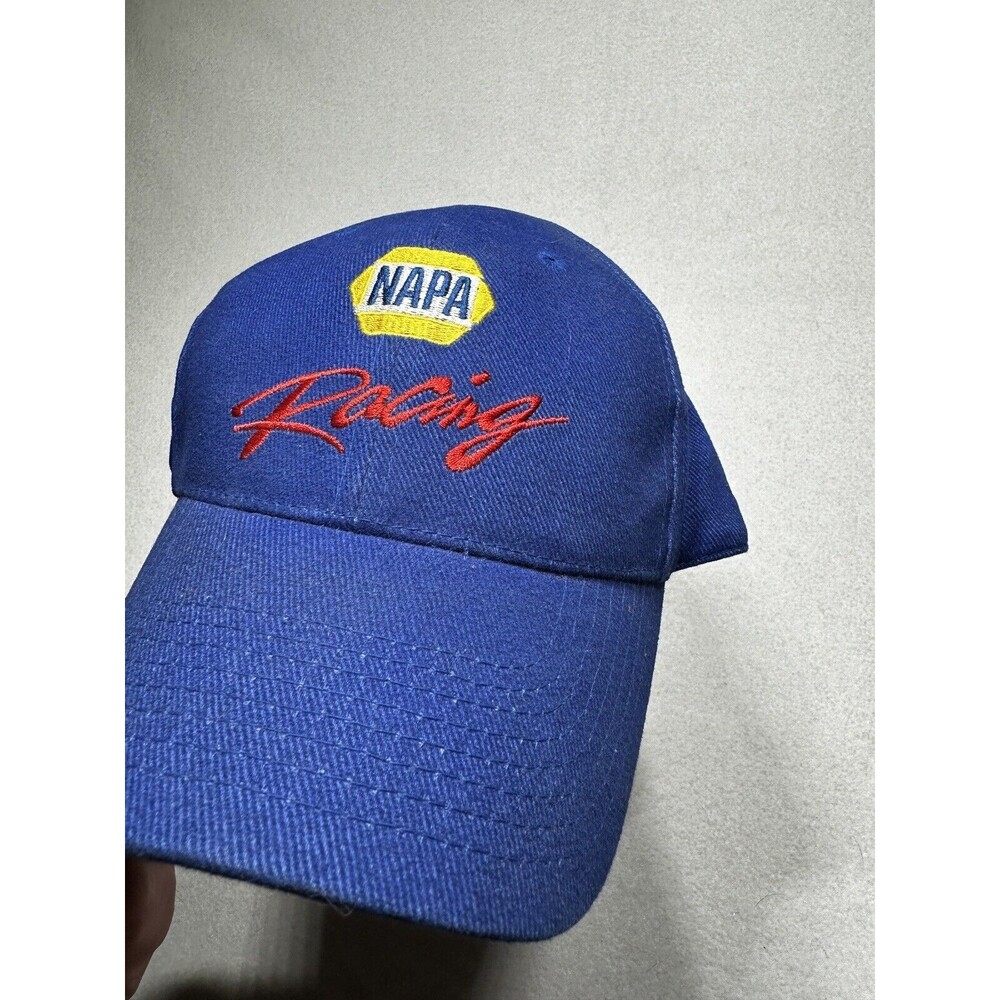 Napa Racing Blue Adjustable Cotton Baseball Hat Cap - Dusty